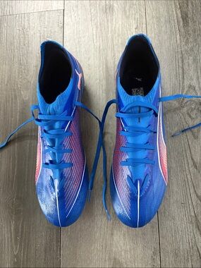 Puma Men’s Blue Ultra Match Soccer/Turf Cleats, EUC - Size 13 *Run Small*